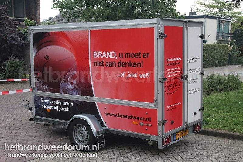 Aanhanger Brandveilig leven promotie
